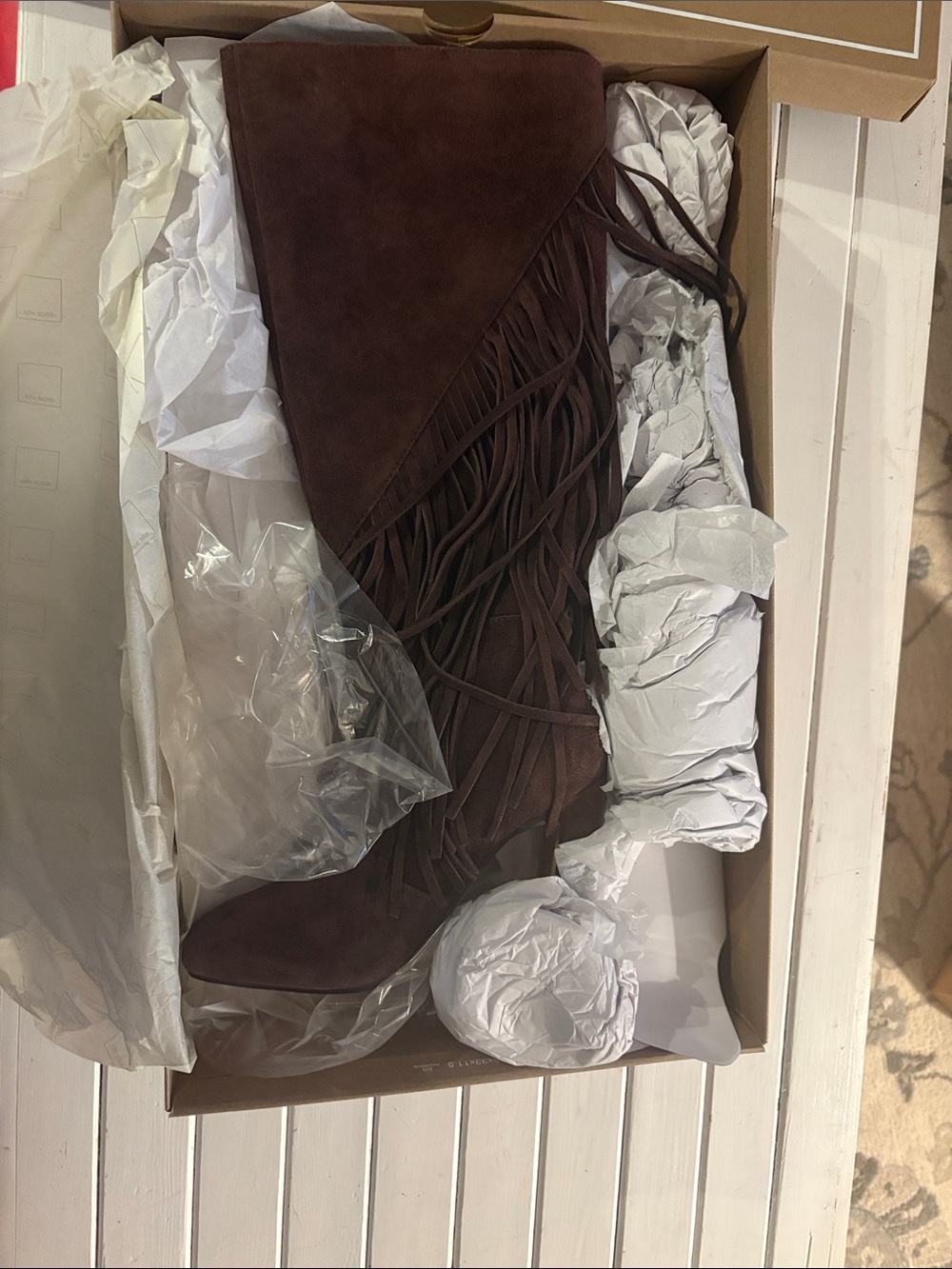 Dolce Vita Brown Suede Fringe Boot NWT - Picture 4 of 5